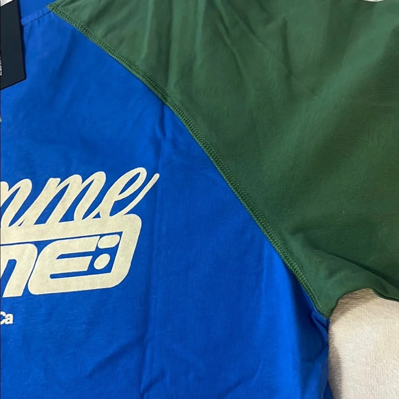 Homme Femme Blue and Green Short Sleeve Tees - Picture 11 of 12